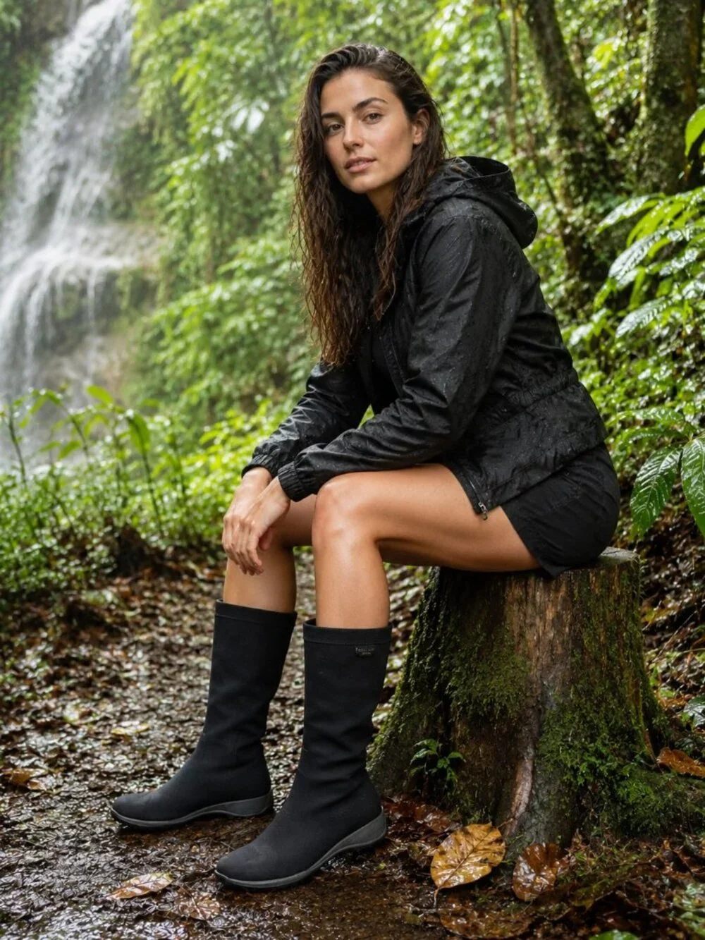Mephisto Women’s Black Gore-Tex Waterproof Tall Boots granola outdoors